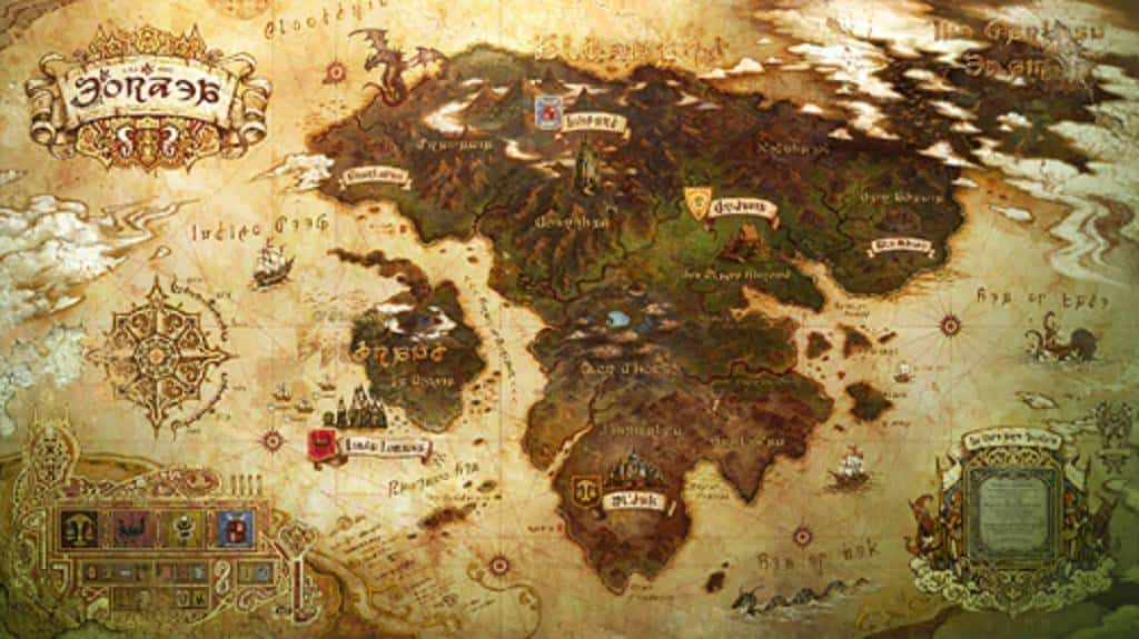 Eorzea map