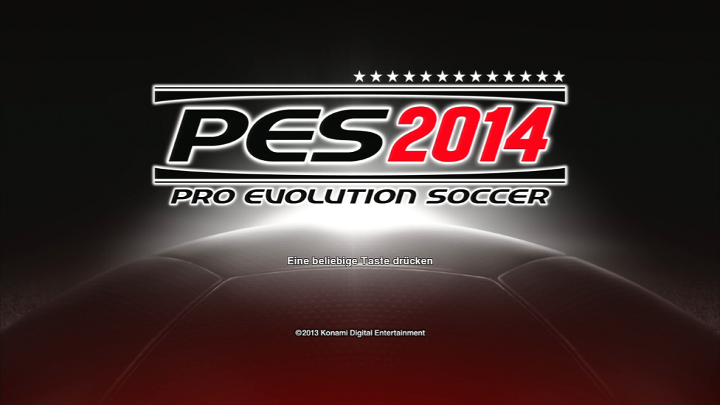 PES 2014 Titelbildschirm