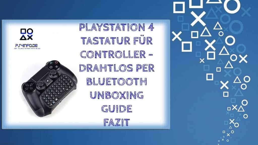 Playstation 4 Tastatur für Controller - drahtlos per Bluetooth