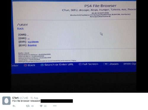Hacker knackt die PlayStation 4-Konsole - PS4 File Browser