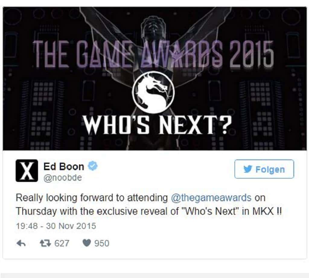 Mortal Kombat X Tweet 2015
