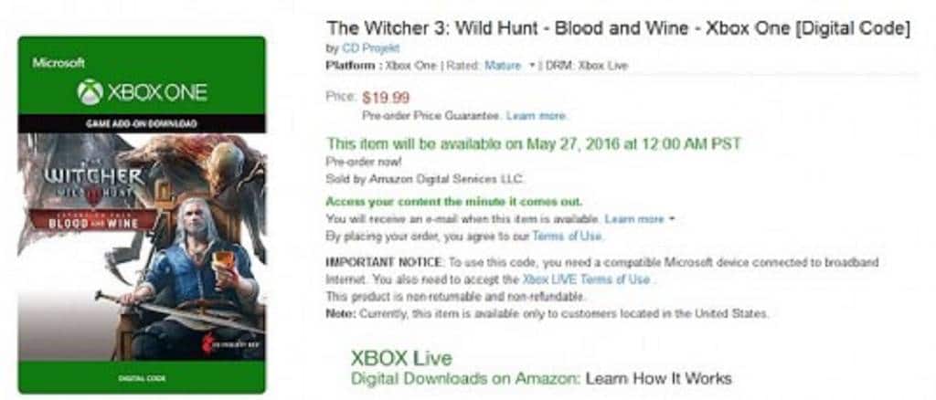 the_witcher_3_blood_and_wine_amazon_leak