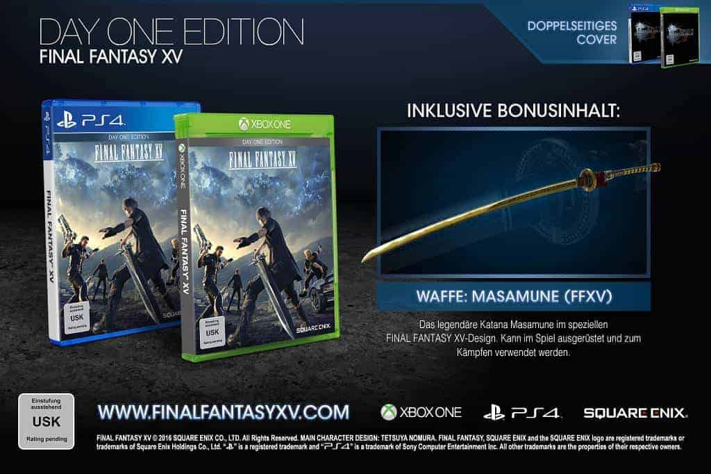 FINAL FANTASY XV Packungsdesign Wendecover
