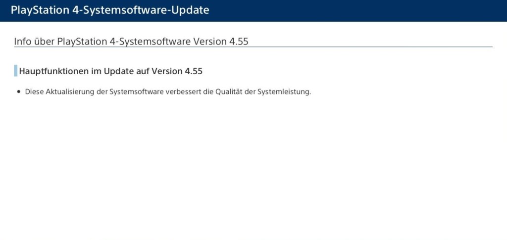PlayStation 4 - Firmware-Update 4.55 